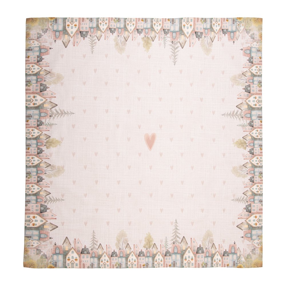 Tafelkleed 100x100 cm Beige Katoen