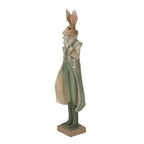 Beeld Konijn 11x8x33 cm Groen Polyresin