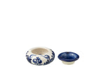 J-Line asbak Granada - keramiek - wit/blauw - small