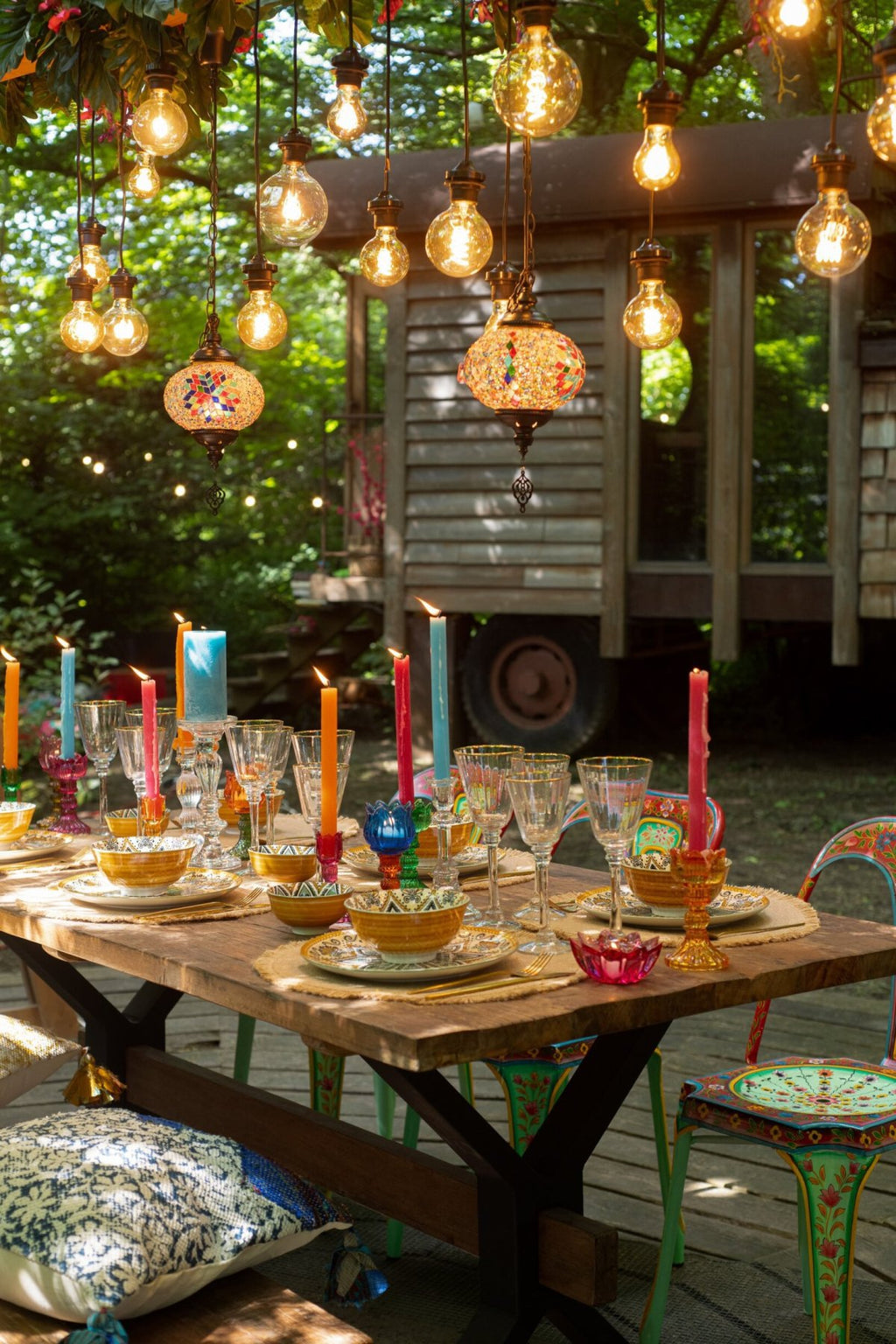 J-Line hanglamp mozaïek oranje small