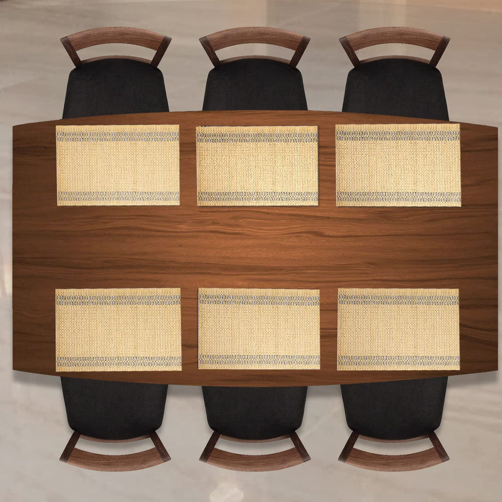 Placemats – Omkeerbaar bamboe – 45x30 cm, set van 6