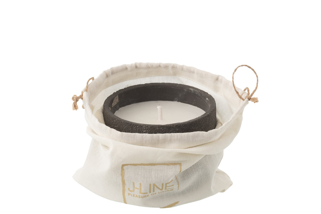 J-Line buitenkaars Rond - donkergrijs - S - 16U