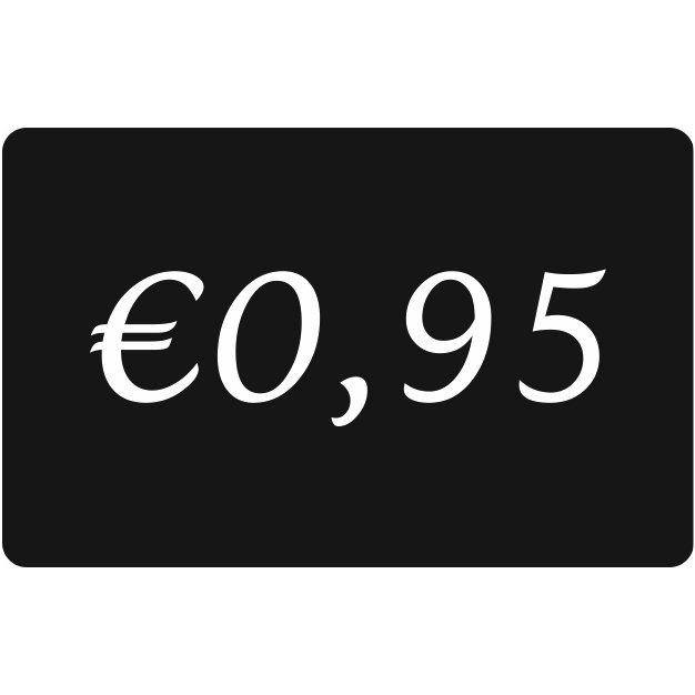 Prijskaart - zwart - € 0.95 - 10 stuks