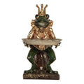 Decoratie Beeld Kikker 16x15x28 cm Groen Kunststof