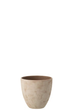 J-Line bloempot Rond - keramiek - beige - M
