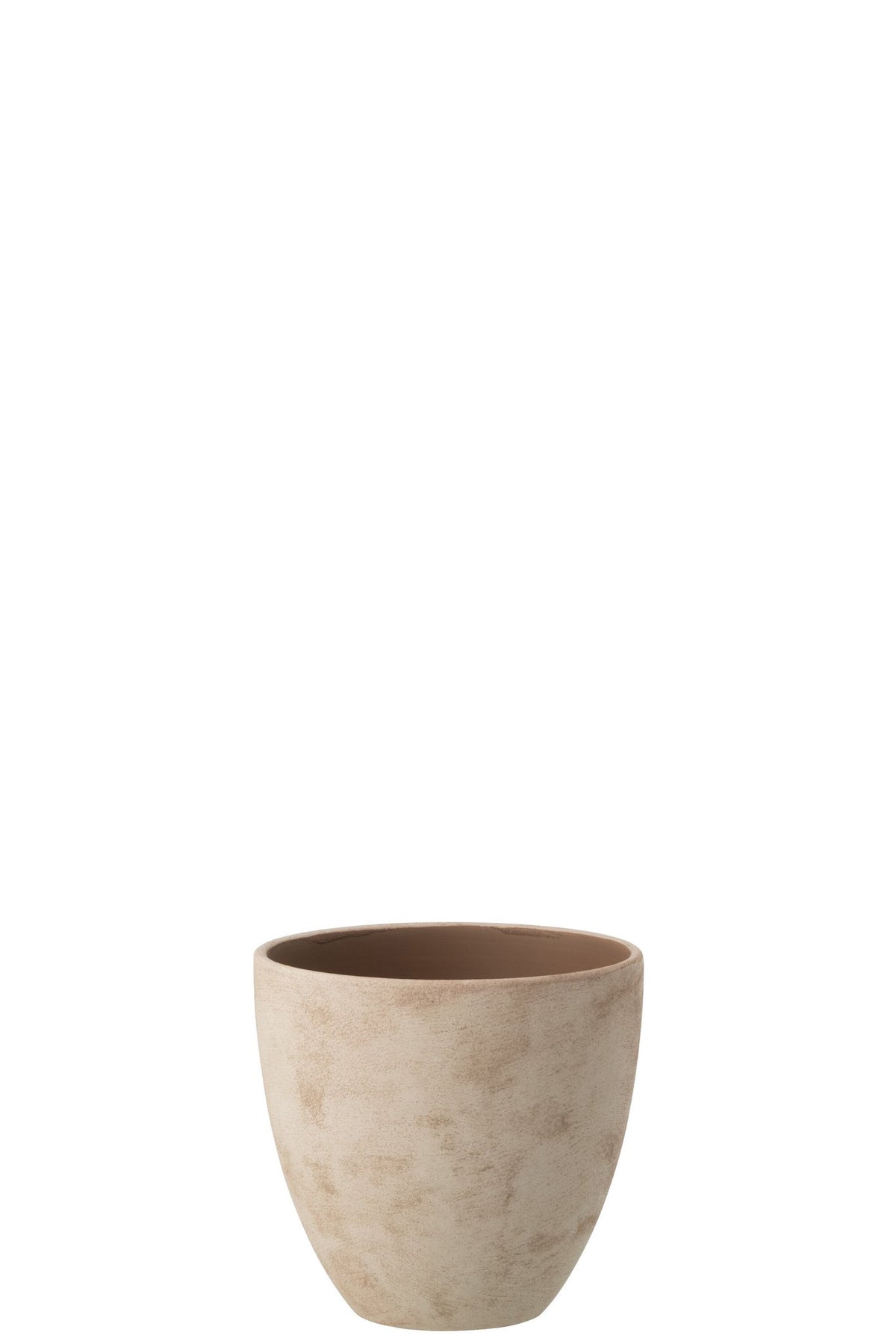 J-Line bloempot Rond - keramiek - beige - M