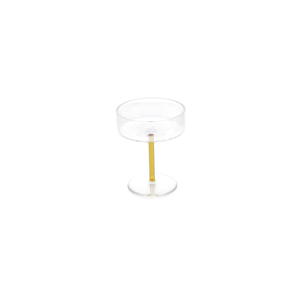 Champagneglas 20cl coupe geel Fizz - Set van 2