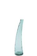 J-Line vloervaas - glas - azuurblauw - S