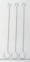 Metalen haken 12st 35cm zilver