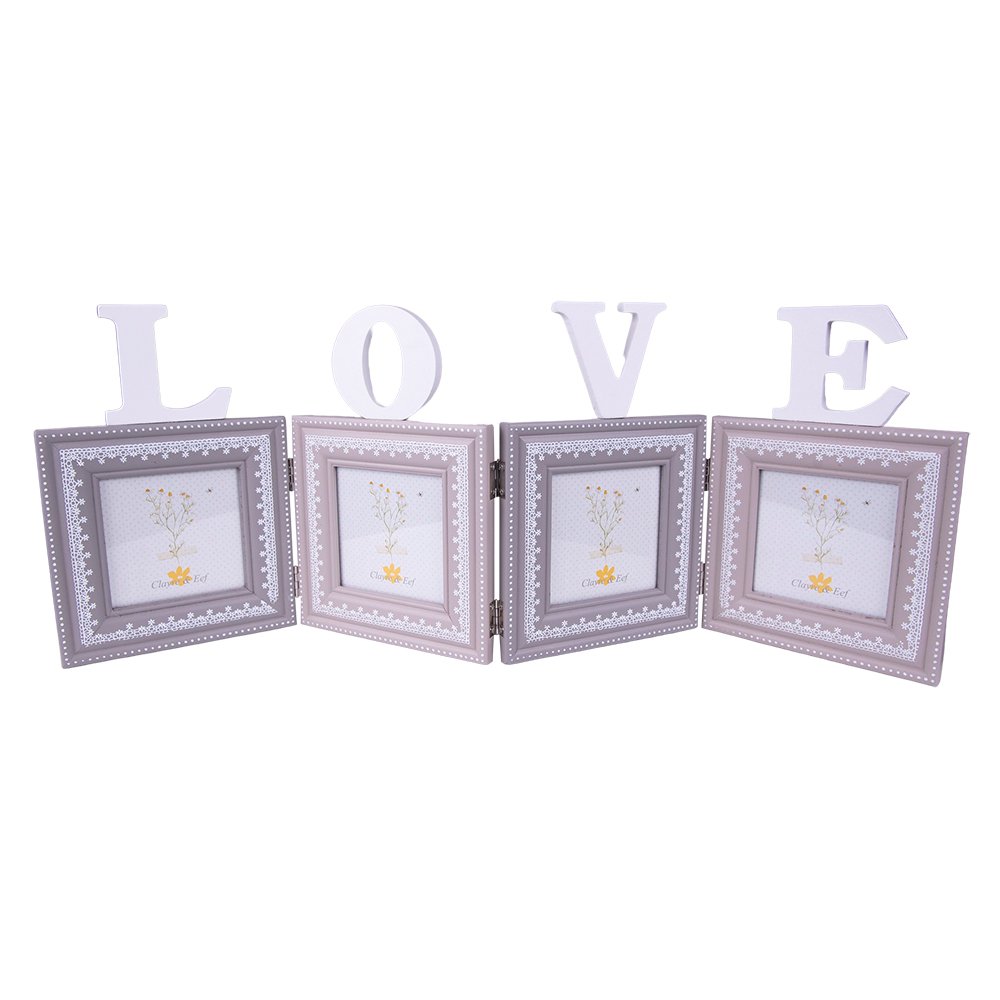 Fotolijst 10x10 cm Grijs Wit MDF Fotokader