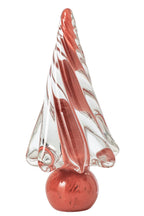 J-Line decoratie Kerstboom - glas - kerstrood