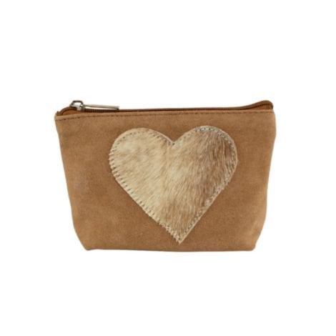 Make up tas hart bruin 15cm