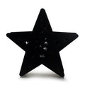 Metalen ster met glas 'babs' zwart 40x40x10 cm