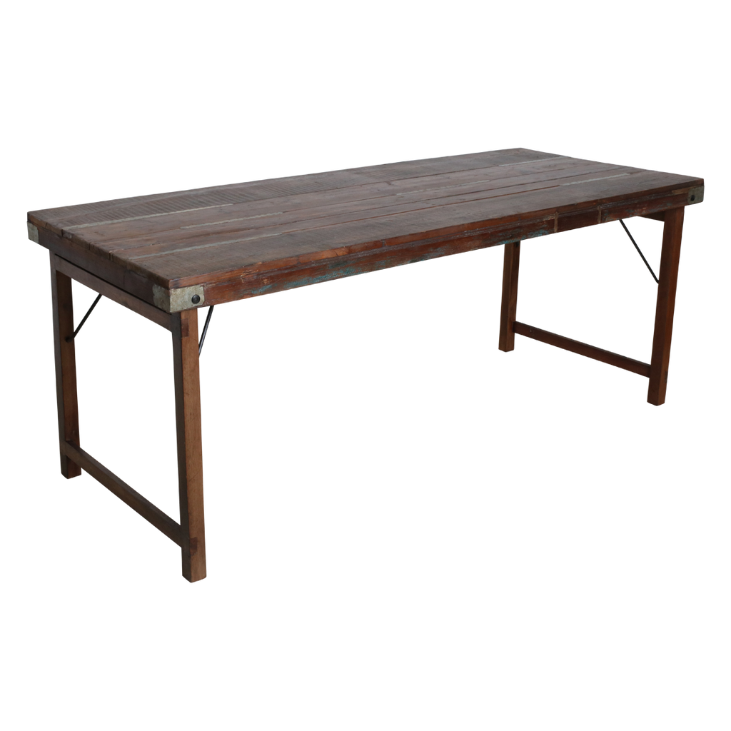 Eettafel bruin opklapbaar XL