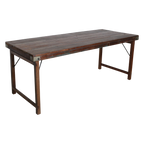 Eettafel bruin opklapbaar XL