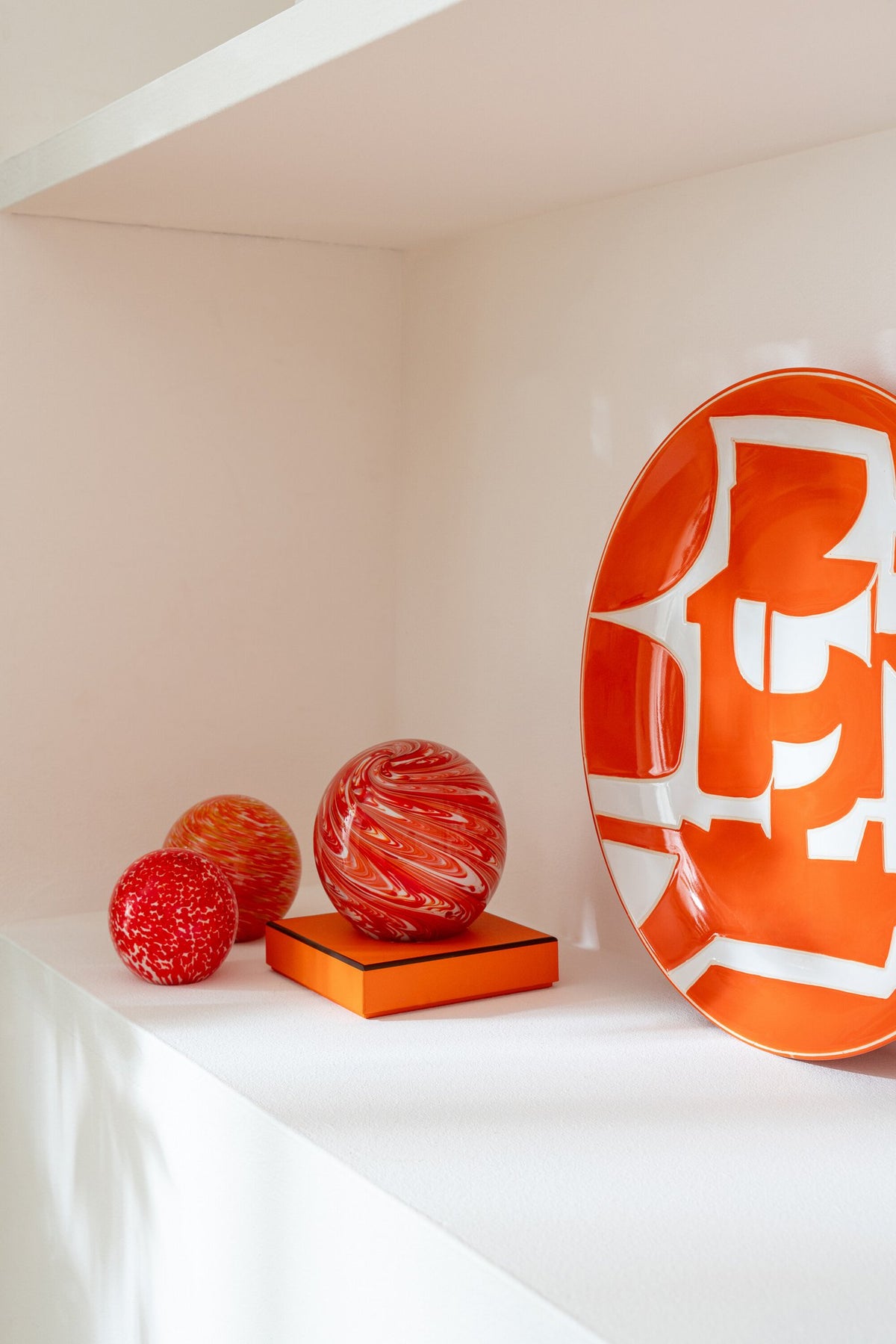 J-Line presse-papier Bal - glas - oranje - L