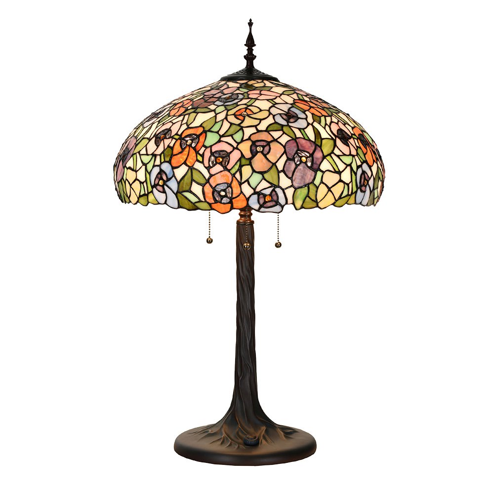 Tiffany Tafellamp Ø 46x72 cm Groen Glas Tiffany Bureaulamp
