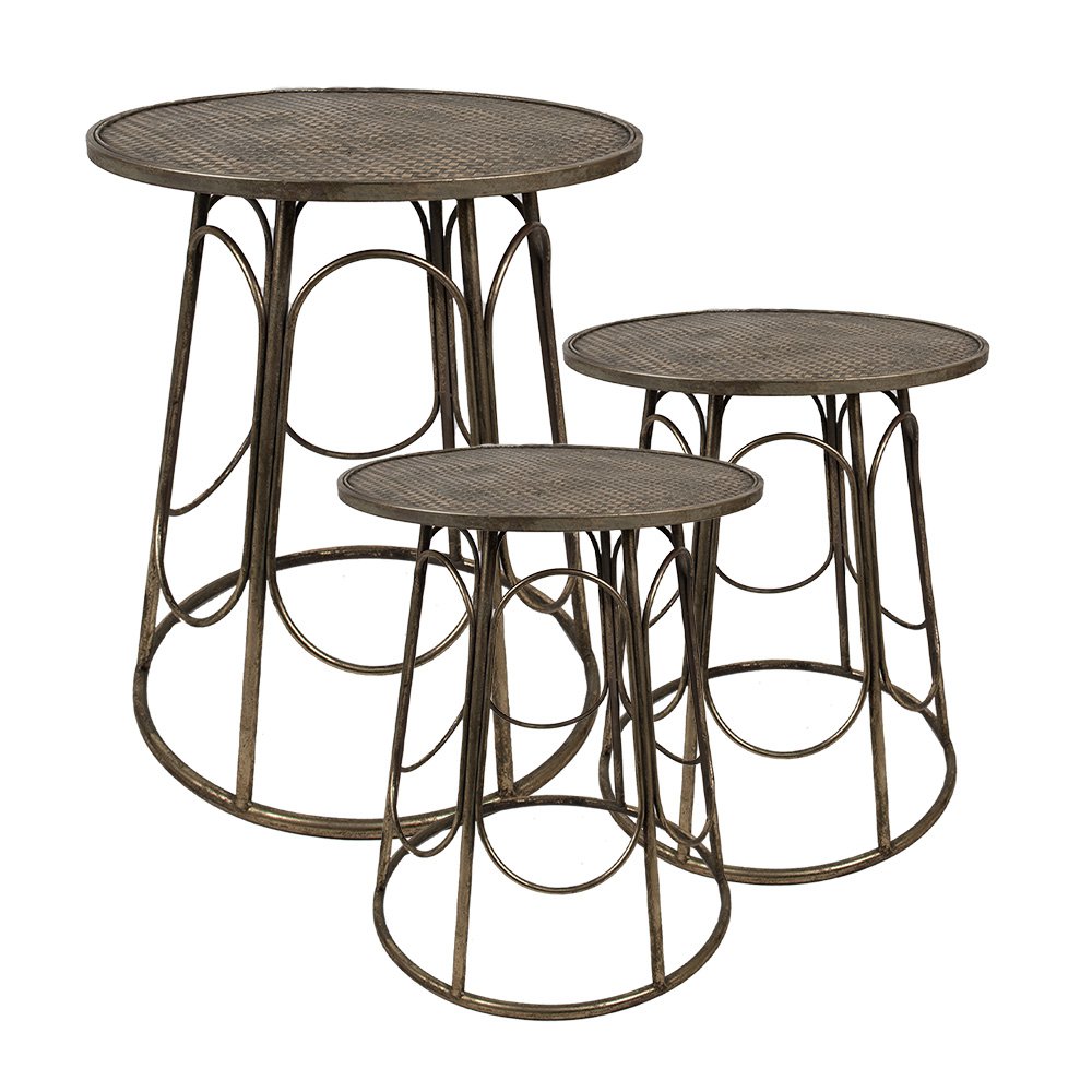 Tafel + 2 krukjes Ø 65x73 cm / Ø 44x44 cm (2)