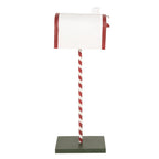 Kerstdecoratie Brievenbus 19x33x92 cm Wit Rood Metaal