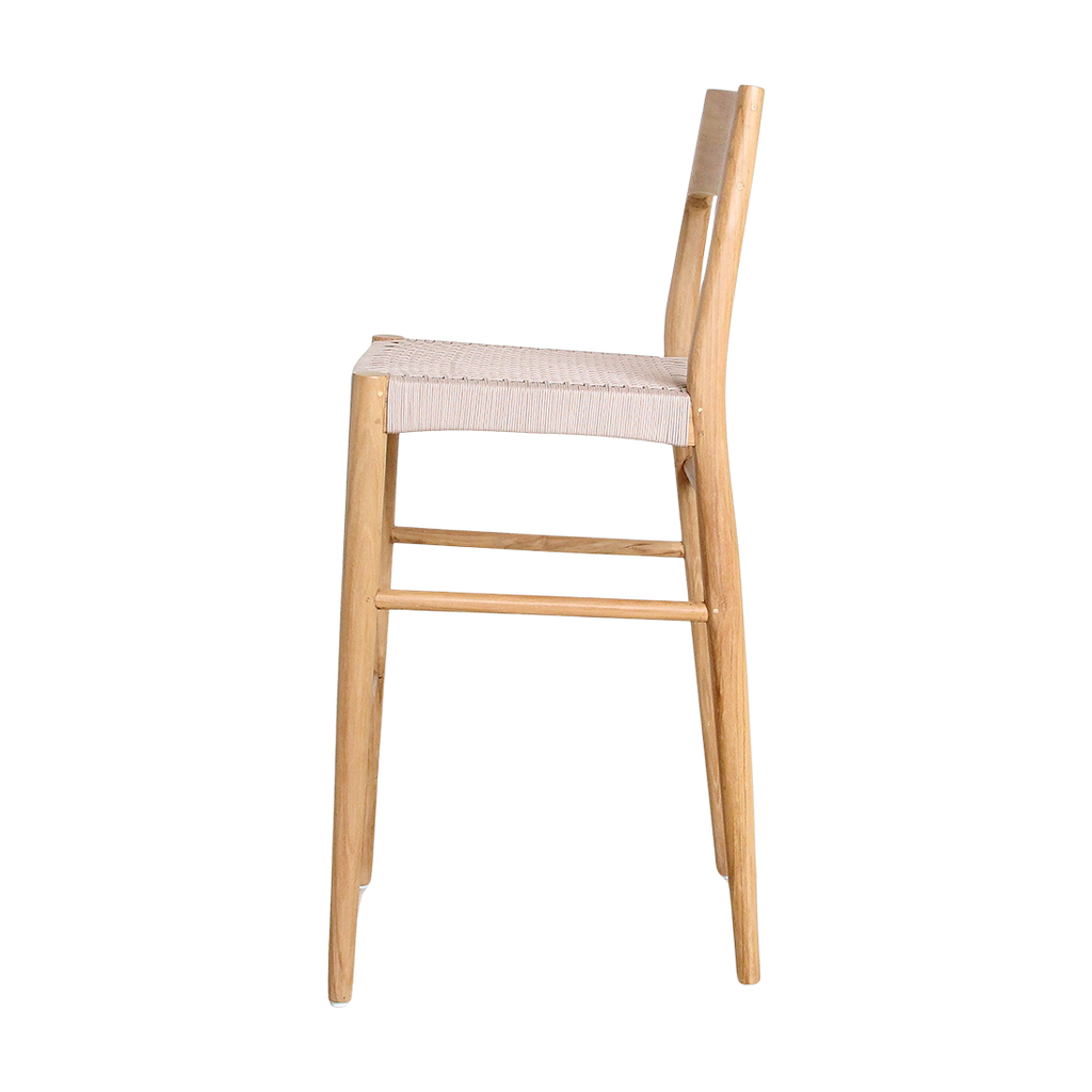 Freya outdoor teakhouten barstoel - 46x46x109 cm
