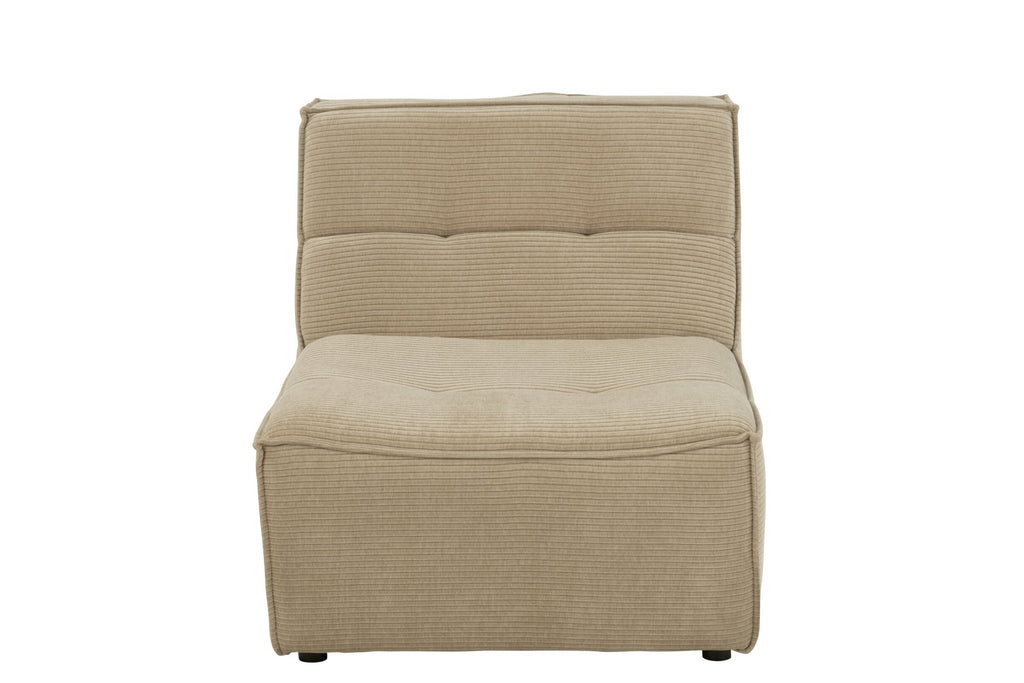J-Line Sofa Grid Populierenhout/Schuim Donker Beige