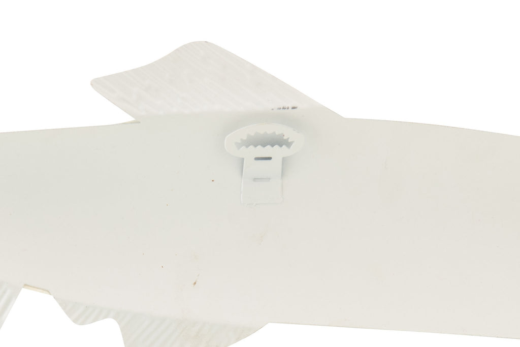 J-Line wanddecoratie Vis - ijzer - lichtblauw/wit