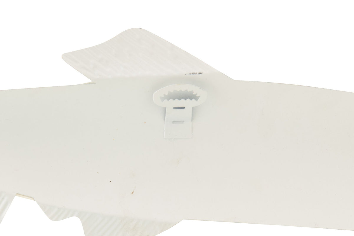J-Line wanddecoratie Vis - ijzer - lichtblauw/wit