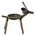Kandelaar Rendieren 16x8x16 cm Koperkleurig Metaal Kaarsenstandaard