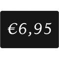 Prijskaart - zwart - € 6.95 - 10 stuks