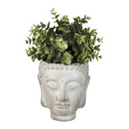 Bloempot 15x14x17 cm Grijs Steen Bloempot Binnen
