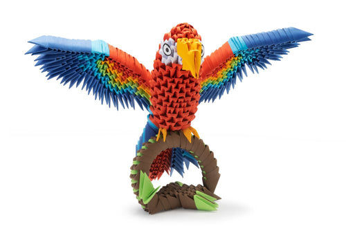 3D Model Origami Papegaai- Papier