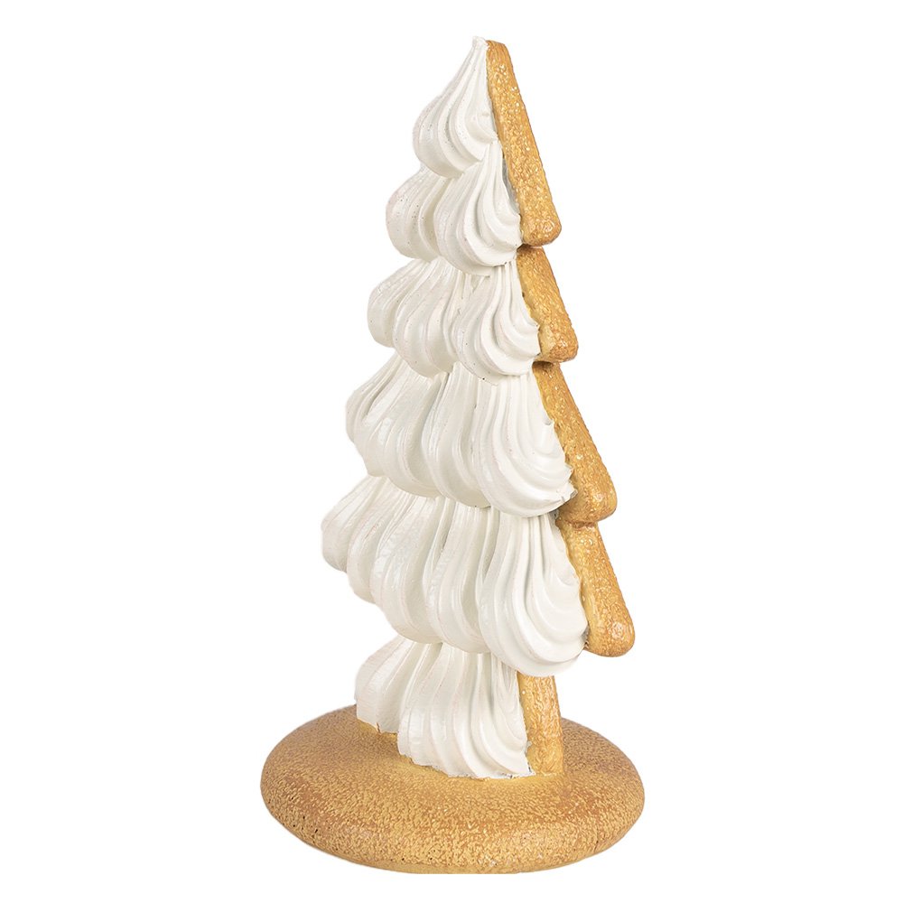 Kerstdecoratie Kerstbomen 13x10x21 cm Beige Polyresin