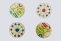 Gouden onderzetters 10 multicolor