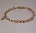 Baixa armband white peach 24k gold plated
