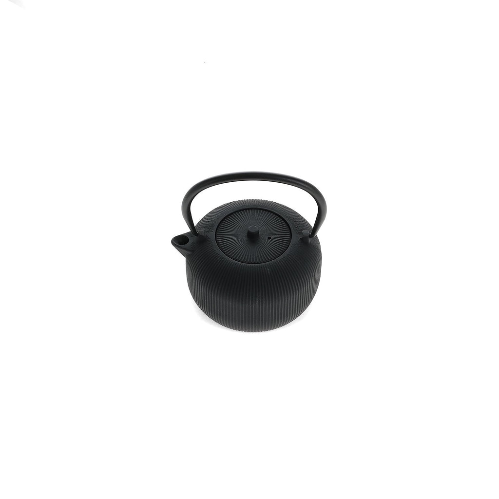 Theepot 70cl lijnen zwart Sencha