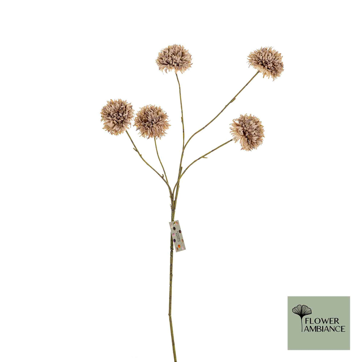 Pompom antique brown 71cm