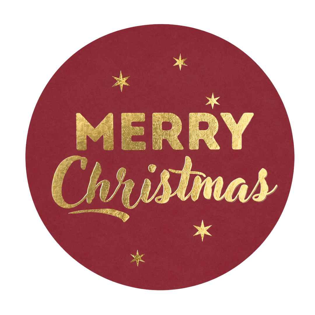 Tas Etiketten – Merry Christmas – Bordeaux – 200 Stuks