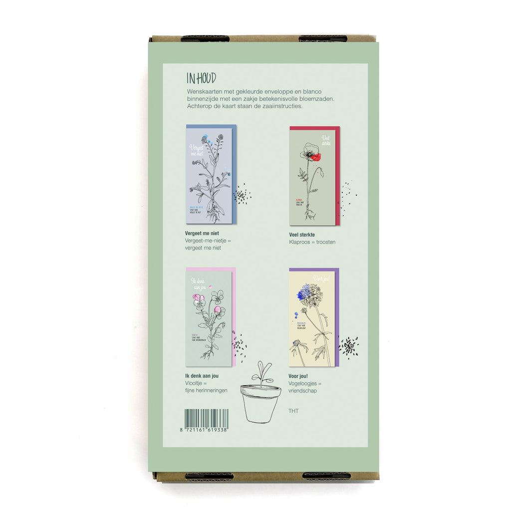 Cadeaubox wenskaarten met zaden 'Troost'