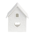 Waxinelichthouder Huis 7x8x9 cm Wit Porselein Theelichthouder