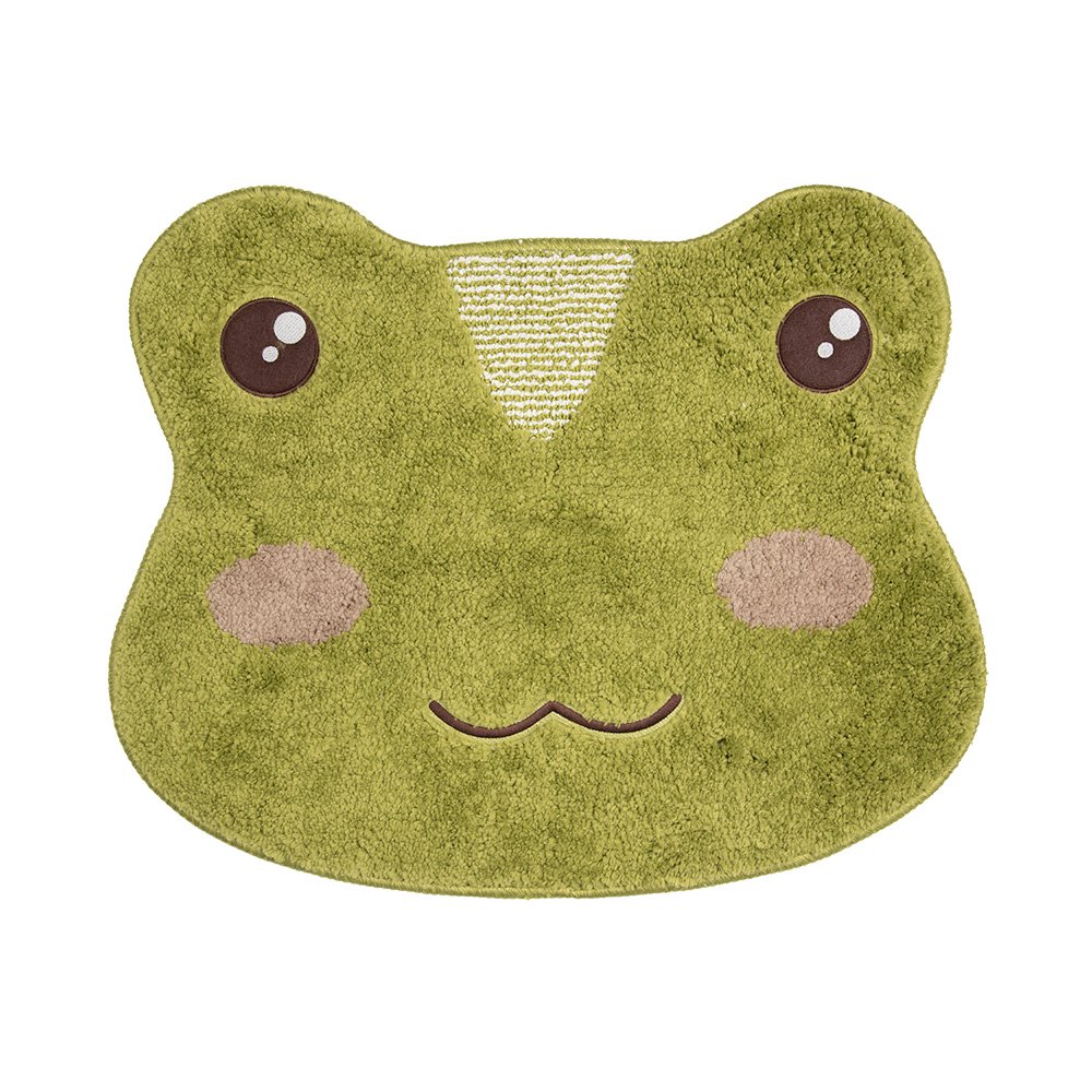 Badmat 60x48x1 cm Groen Polyester Kikker