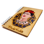 Duurzaam Houten Notitieboek – Komoni – Frida Face – Gerecycled papier