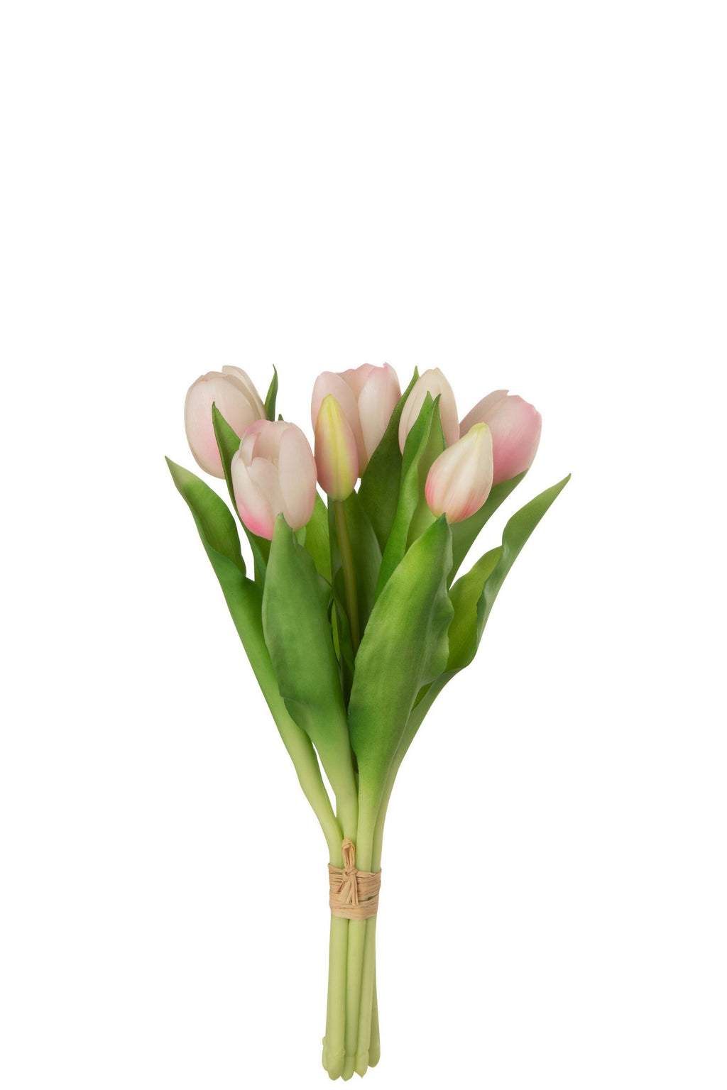 J-Line boeket Tulpen 7stuks - kunststof - lichtroze - small