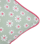Daisy Flowers Kussen groen 30x50cm