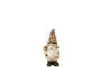 J-Line figuur Kabouter - hout - polyresin - naturel - S