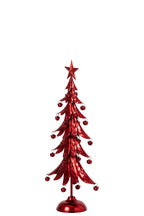 J-Line Kerstboom - ijzer - rood - small