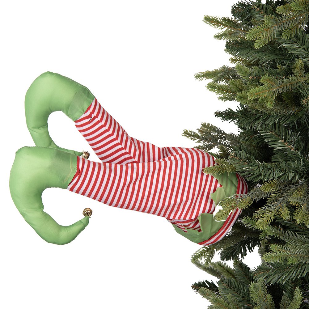 Kerstdecoratie Beeld Elf 17x13x35 cm / 3xAA Rood Kunststof