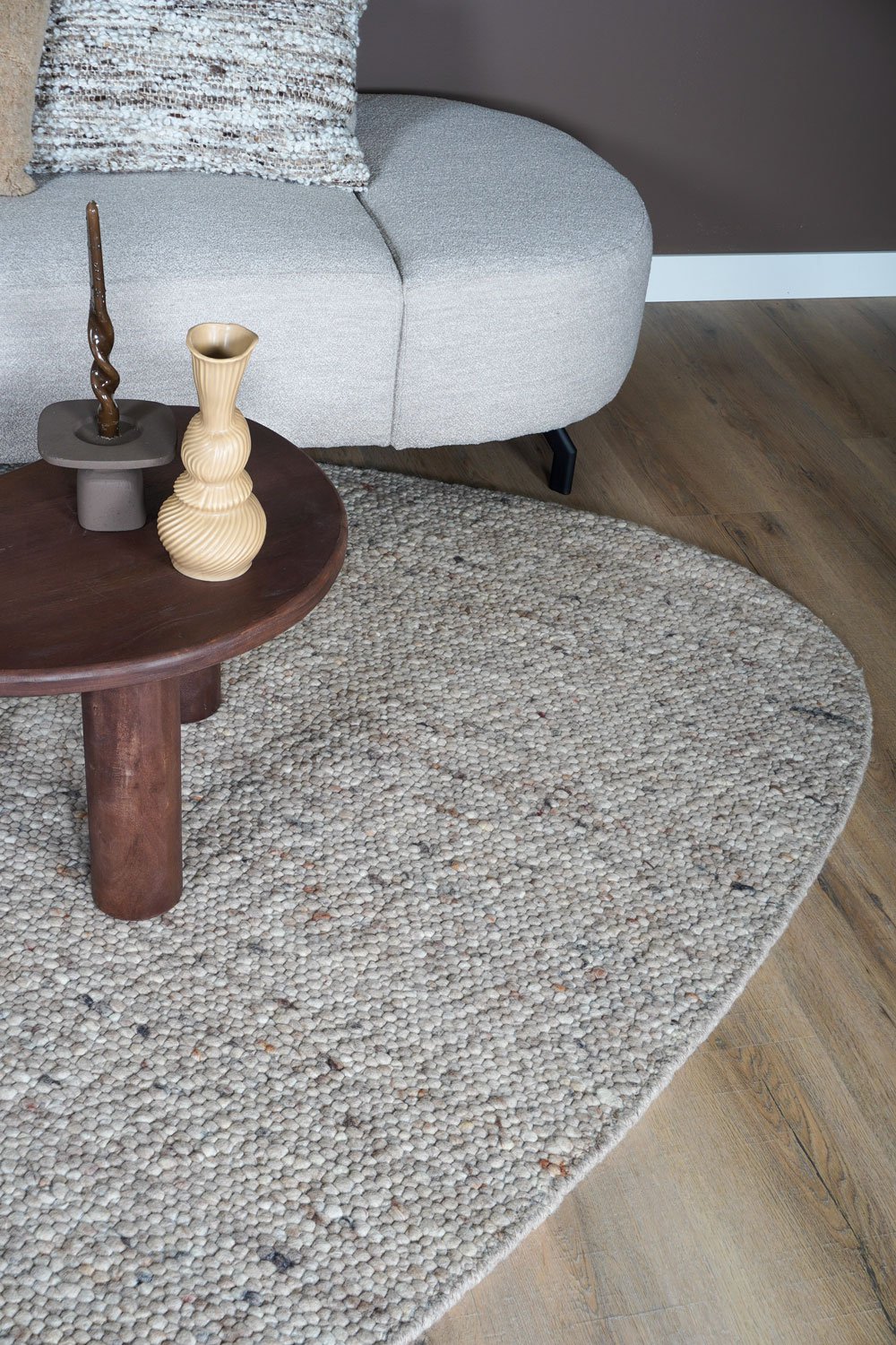 Vloerkleed Stone Donker Beige 417 - Kiezelvormig 200 x 280 cm