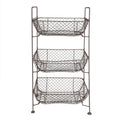 Mandenrek 35x26x71 cm Bruin Metaal Opbergrek