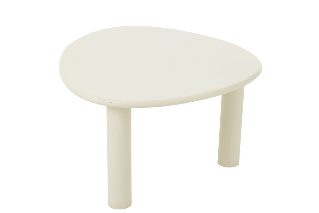J-Line bijzettafel Bali - hout - wit - medium