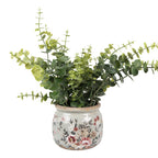 Bloempot Ø 12x10 cm Grijs Keramiek Bloemen